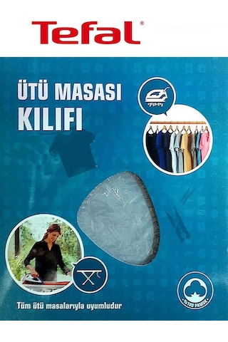 Tefal Ütü Masası Kılıfı Bezi Örtüsü Keçeli %100 Pamuk Yüksek Buhar Geçirgenliği 140x52 Cm Dayanıklı Kumaş Renkli