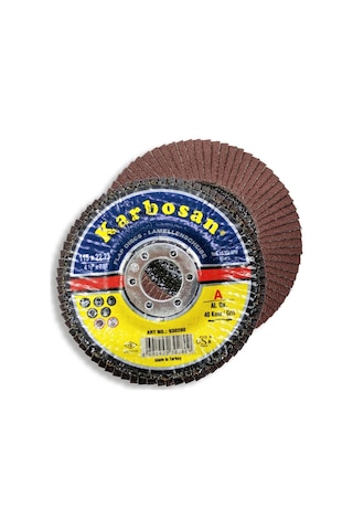Karbosan Flap Disk 115Mm 40 Kum, Ao (10 Adet)