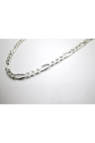 Omar Silver Erkek Figaro Gümüş Kolye Zincir 6,5 Mm