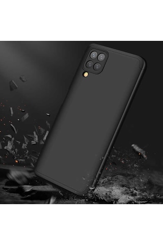 Galaxy M12 Kılıf Zore Ays Kapak Siyah-Gri