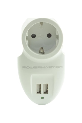 Powermaster Pm-16895 Tekli Akım Korumalı Priz 2xusb Beyaz