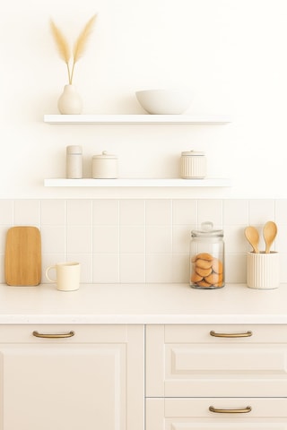 Yankı-BYEG 2li 40 cm Mat Beyaz Mdf Duvar Rafı Gizli Bağlantı Kitaplık