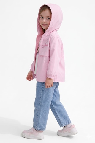 Emila Kids Kız Çocuk Pembe Kapüşonlu Yağmurluk/mont