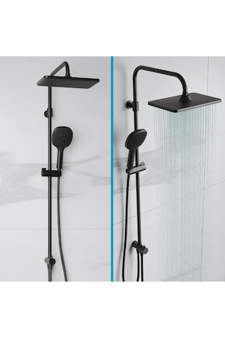 Adell Mode S Rain Duş Sistemi -mat Siyah Mat Siyah