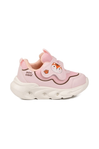 Cool Pudra Cırtlı Işıklı Anatomik Bebek Spor Ayakkabı Sneaker Aria B