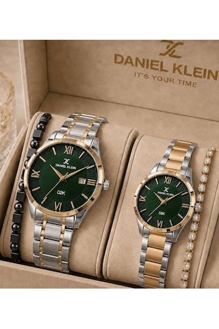 Daniel Klein Çift Sevgili Saati Bileklik Hediyeli Çelik Krdn 3 Atm Suya Dayanıklı Saat Vs.blkt.1188 Gümüş