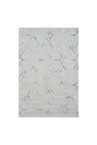 Mariesse Home Bambu Dokulu Modern Sık Dokuma Koridor Kesme Yolluk Dokuma Makine Halısı Y00595a Gri