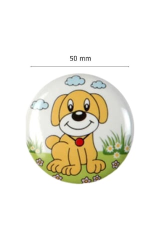 5 Adet Porselen Düğme Köpek Çocuk Odası Mobilya Kulp