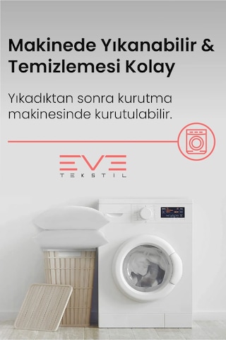 Eve Tekstil 5 Adet Micro Silikon Elyaf Nonwovenyastık 50x70cm 700 Gr