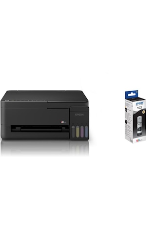 Epson Ecotank L3350 Wi-fi + Tarayıcı + Fotokopi Renkli Çok Fonksiyonlu Tanklı Yazıcı C11cl62413 + Siyah Mürekkep