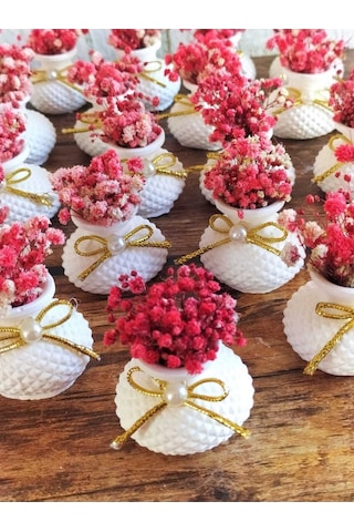 Bernami Vazo Pinterest Nikah Nişan Söz Kına Şeker Hediyelik Taştan Mini Vazo Kuruçiçekli - 25 Adet Diğer