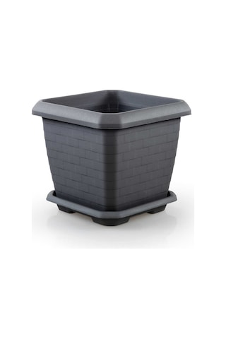 Serinova Hk03 Hisar 25,5 Litre Kare Saksı Antrasit