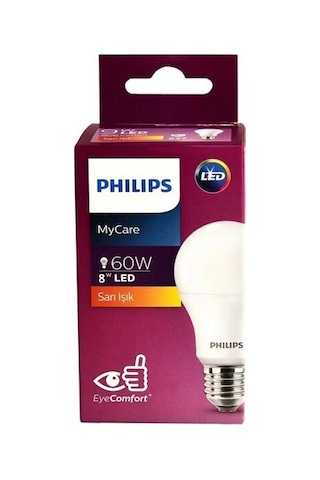 Philips Mycare LED 8W - 60W E27 2700K Sarı Işık ( 12'li Paket )