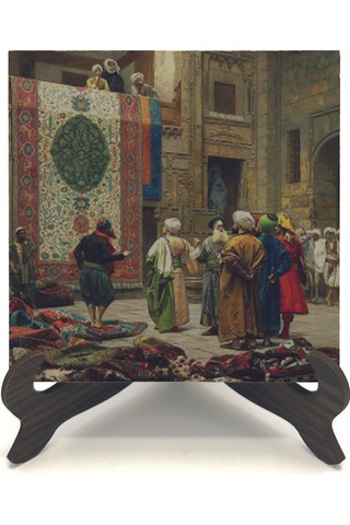 Halı Tüccarı Osman Hamdi Bey, 1888 Baskılı Mdf Masaüstlük 10x10