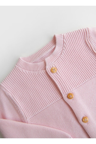 Organik Rosy Triko Hırka Pembe Pembe