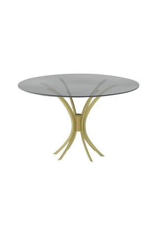 Leon Gold Metal Yuvarlak Yemek Masası