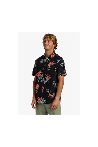 Quiksilver Apero Classic Erkek Kısa Kollu Desenli Gömlek Aqywt03312-kvj16-3844 Siyah