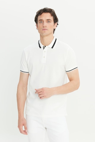 AC&Co / Altınyıldız Classics Erkek Beyaz %100 Pamuk Slim Fit Dar Kesim Polo Yaka Tişört Beyaz