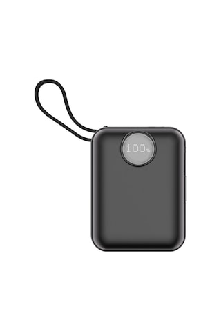 Dexim 10.000 Mah 45w Lightning Type-c Kablolu Hızlı Taşınabilir Güç Kaynağı Şarj Cihazı Dca0070 Siyah