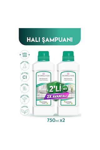 Doğal Leke Çıkarıcı Parfümlü Halı Şampuanı 2'li Set Diğer Doğal Leke Çıkarıcı Parfümlü Halı Şampuanı 2'li Set Diğer