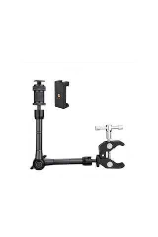11" İnç 27cm Magic Arm Sihirli Kol + Super Crab Clamp Kelepçe