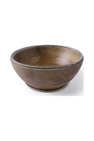 Yargıcı Metal Detaylı Mango Ağacı Servis Kasesi 25x10 Cm 26knhs1041n St