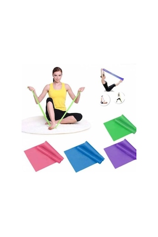 Pilates Bandı Seti 150x15 Cm Büyük Orta Direnç Pilates Lastik