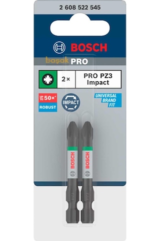 Bosch Pro Impact Pz3 55 Mm Yıldız Bits Uç 2'li 2608522545