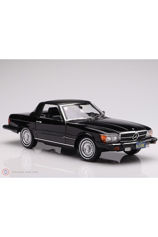 1:18 Norev 1979 Mercedes 450sl R107 Us-version American Gigolo Black Diecast Metal Minyatür Model Araba 25cm
