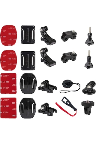 Fimtech Aksiyon Kamera Aparatları 20 Parça Aksesuar Siyah