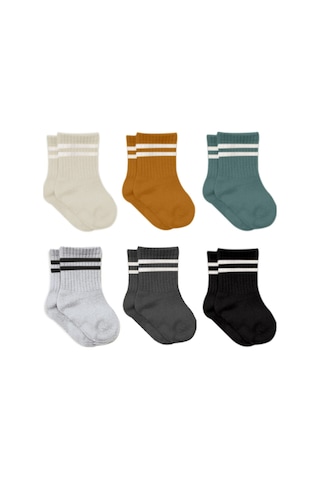 Bistyle 6'lı Bebek Çorabı Çemberli 6001 Hardal