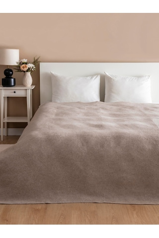 Diadora Dokuma Şardonlu Çift Taraflı Battaniye Bej