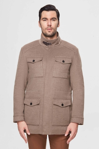 Twn Slim Fit Vizon Düz Çıkarılabilir Kürklü Kaban 3eck777300551 VIZON Vizon