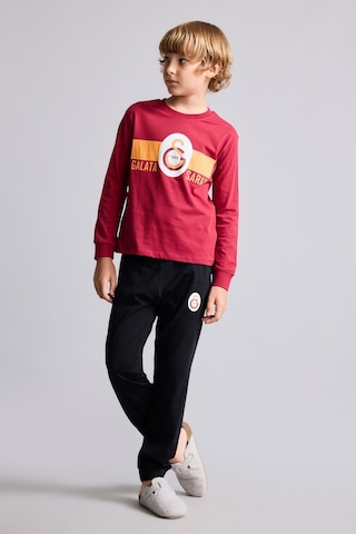 Defacto %100 Pamuk Galatasaray Baskılı Bisiklet Yaka Uzun Kollu 2li Pijama Takımı Erkek Çocuk I2030a826aurd119 Kırmızı-rd119