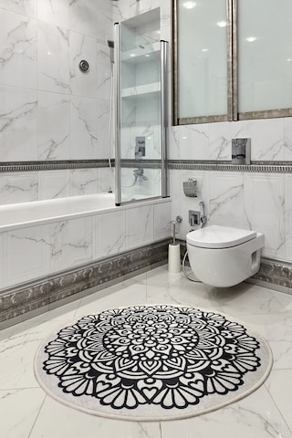 Kozzy Djt 100X100 Cm Banyo Halısı, Paspas Çok Renkli Kozzy Djt 100X100 Cm Banyo Halısı, Paspas Çok Renkli
