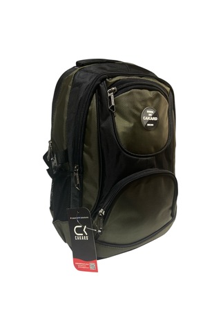 Büyük Su Geçirmeyen Kalın Kumaş Ortopedik Çok Bölmeli Okul Gezi Seyahat Kamp Sırt Çantası 32cmx47cm Haki