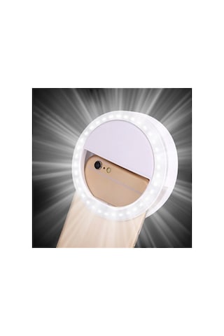 Genel Markalar Youtuber Led Selfie Led Işıklı Telefon Tutucu Makyaj Işığı Ring Light Usb Girişli