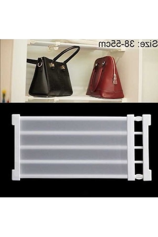 Tongxida Gardırop Depolama Katmanlı Baffle Dolap Raf Yurt Bölme Dolap Bölme Levhası, Genişlik: 24cm, Esneme Aralığı: 38-55cm Diğer