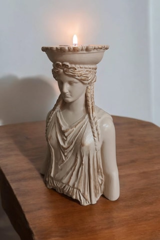 Dekoratif Masa Üstü Karyadit Kızı Bacasız Şömine Sütlü Kahve