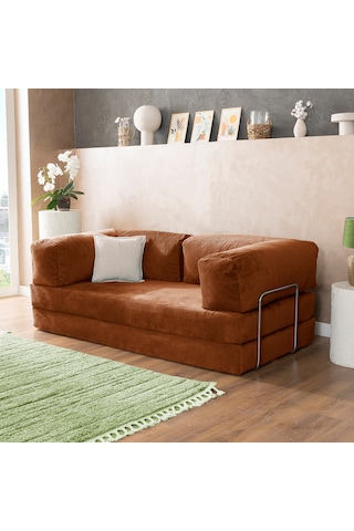 Argimo Godila Çok Amaçlı Sofa Çift Kişilik Yatak Koltuk Turuncu