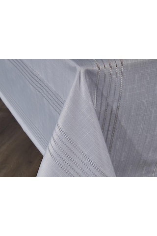Corvver 26 Parça Dertsiz Masa Örtüsü Takımı Gri Gri