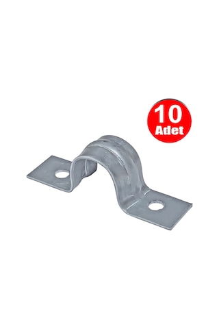 No:3 Çiftli Sac Kablo Kroşe 16mm Demir Köprü Metal Boru Tutma Bağlama Kelepçesi -10adet