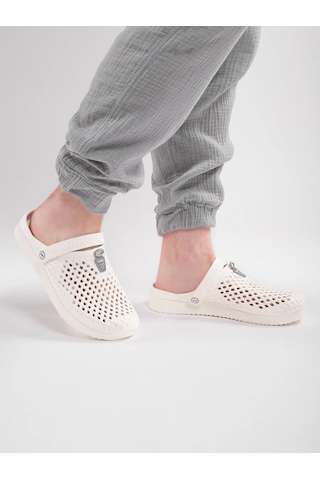 Optımoll Erkekler İçin Tıbbi Yazlık Kauçuk Şişme Terlikler 397323872 Beyaz