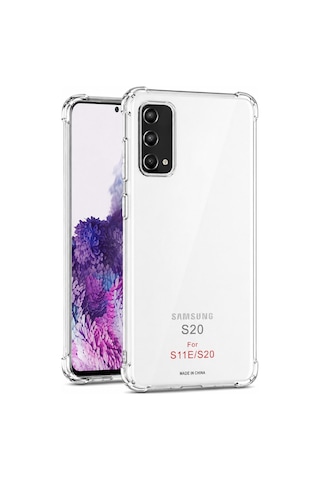 Logis Samsung Galaxy S20 Uyumlu Şeffaf Silikon Kılıf Darbe Emici Kamera Korumalı İnce Esnek Tpu Telefon Kılıfı