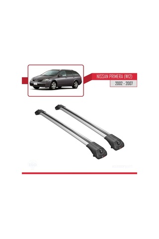 Nissan Primera W12 2002-2007 Arası İle Uyumlu Ace-1 Ara Atkı Tavan Barı Gri