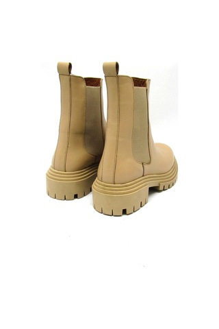 Castle Black Cb-9234-1 Kadın Deri Bot Bej