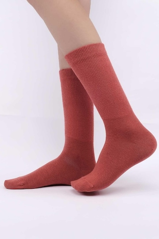 Mısırlı Kadın %10 Gümüş Madeni İçerikli Kiremit Soket Çorap M 78000 K Kiremit