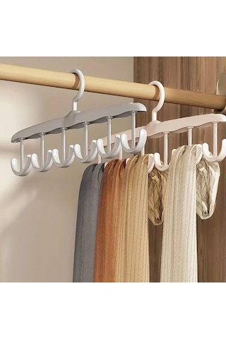 Büro Ev Ofis Düzeni İçin Tekli 6 Kancalı Plastik Dolap İçi Düzenleyici Askı Diğer