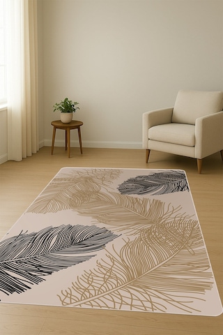 Modern Desenli Dijital Baskı Kaymaz Taban Halı H0899 Renkli