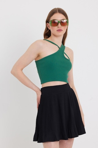 Quhox Kadın Askılı Crop Kaşkorse Yeşil